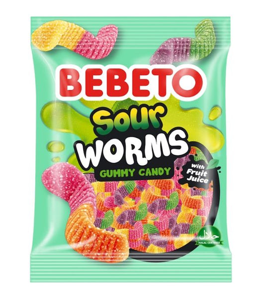 Bebeto Sour Worms 80g (12er Pack)