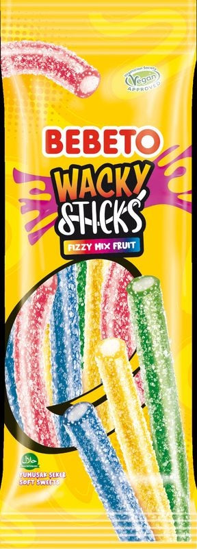 Bebeto Wacky Stick Crazy Tutti Frutti 180g (24er Pack)