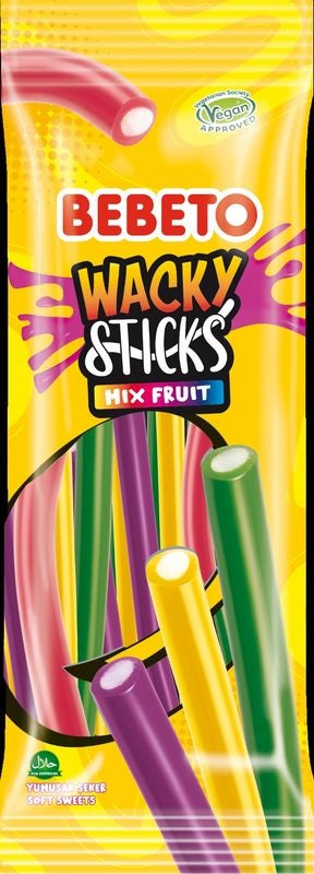 Bebeto Wacky Stick Cool Tutti Frutti 180g (24er Pack)